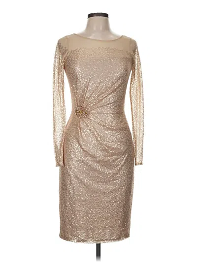 Pre-owned David Meister Cocktail Dress In Gold