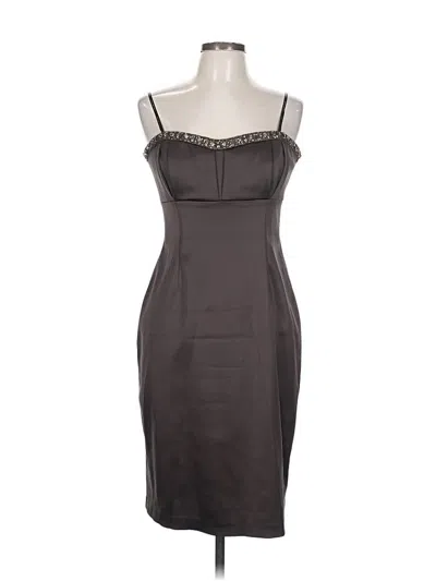 Pre-owned David Meister Cocktail Dress In Gray