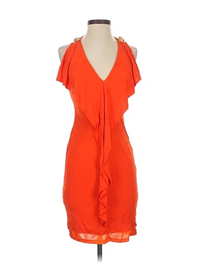 Pre-owned David Meister Cocktail Dress In Orange