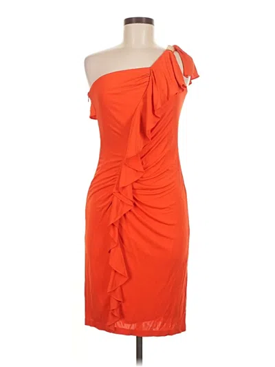 Pre-owned David Meister Cocktail Dress In Orange