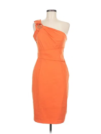 Pre-owned David Meister Cocktail Dress In Orange