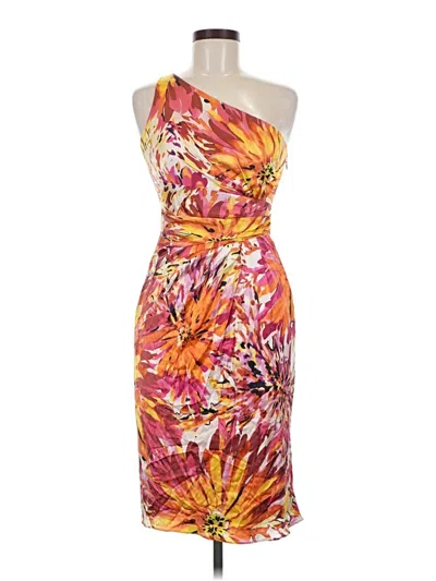 Pre-owned David Meister Cocktail Dress In Orange