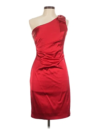 Pre-owned David Meister Cocktail Dress In Red