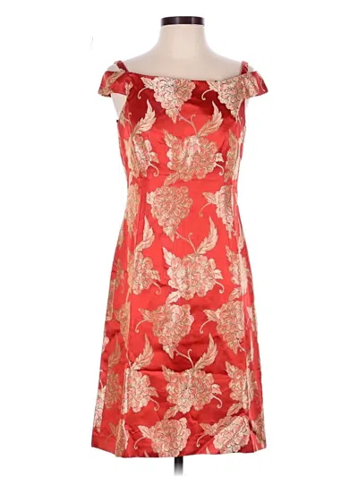 Pre-owned David Meister Cocktail Dress In Red