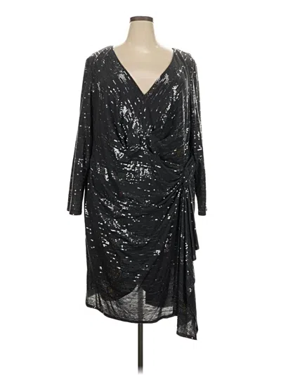 Pre-owned David Meister Cocktail Dress In Silver