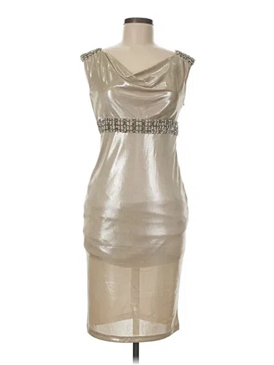Pre-owned David Meister Cocktail Dress In Silver