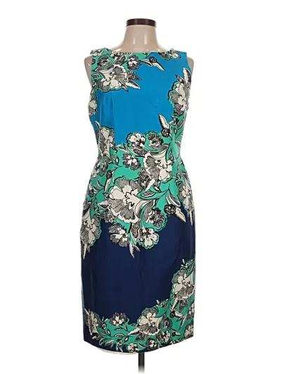 Pre-owned David Meister Cocktail Dress In Teal