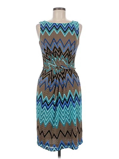 Pre-owned David Meister Cocktail Dress In Teal