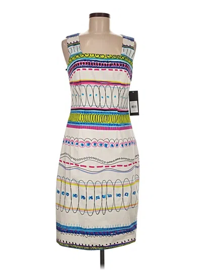 Pre-owned David Meister Cocktail Dress In White