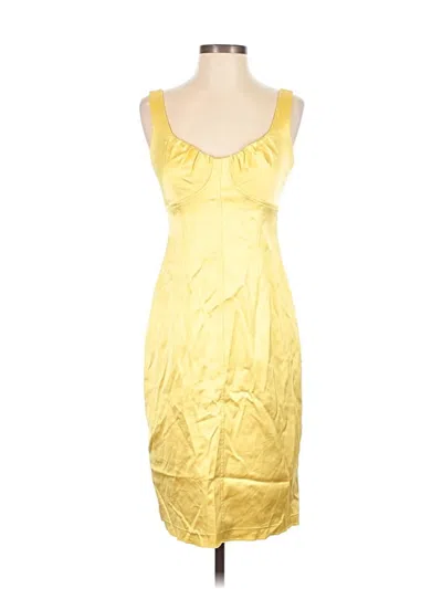 Pre-owned David Meister Cocktail Dress In Yellow