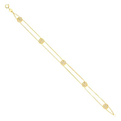 Pre-owned David Morris 0.75 Carat Natural Diamond Bracelet G Si 14 Karat Yellow Gold