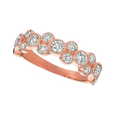 Pre-owned David Morris 1.25 Carat Natural Diamond Ring G Si 14 Karat Rose Gold In Red