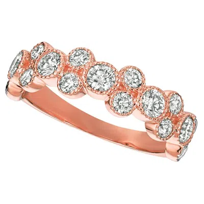 Pre-owned David Morris 1.25 Carat Natural Diamond Ring G Si 14 Karat Rose Gold In Red