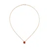 David Morris 18k Rose Gold Fortuna Carnelian And Diamond Necklace In Gold