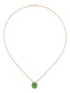 David Morris 18k Rose Gold Fortuna Chrysoprase Necklace In Gold
