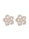 David Morris 18k Rose Gold Miss Daisy Diamond-embellishment Earrings In Gold