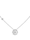 David Morris 18kt White Gold Astra Diamond And Mother-of-pearl Necklace In Silver