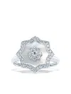 David Morris 18kt White Gold Astra Diamond And Mother-of-pearl Ring In Silver