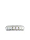 David Morris 18kt White Gold Diamond Single Row Ring In White Gold