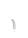 David Morris Rose Cut Diamond Ear Climber In Silver