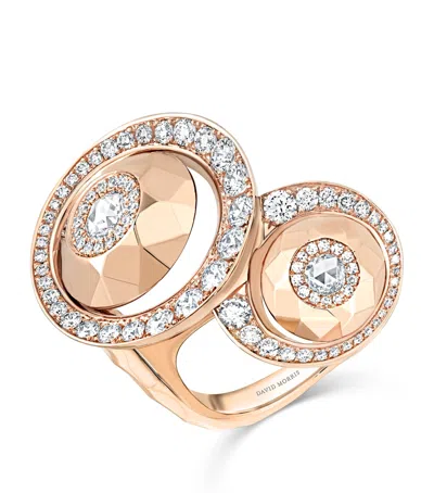 David Morris Rose Gold And Diamond Rose Cut Forever Ring