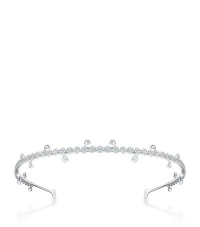 David Morris White Gold Le Jardin Tiara In Metallic