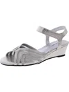 David Tate Admire Mens Peep Toe Dressy Wedge Sandals In Multi