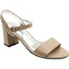 David Tate Ageless Ankle Strap Sandal In Warm Taupe