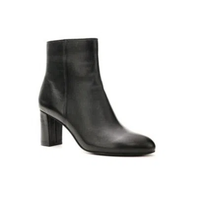 DAVID TATE ALISON BOOT WOMEN'S BLACK LEATHER ALMOND TOE BLOCK HEEL JOBB171