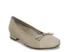 David Tate Alpha Square Toe Flat In Brown