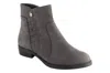 David Tate Amore Boots Womens Gray Leather Side Zip Ankle Bootie Jobb613 In Gray