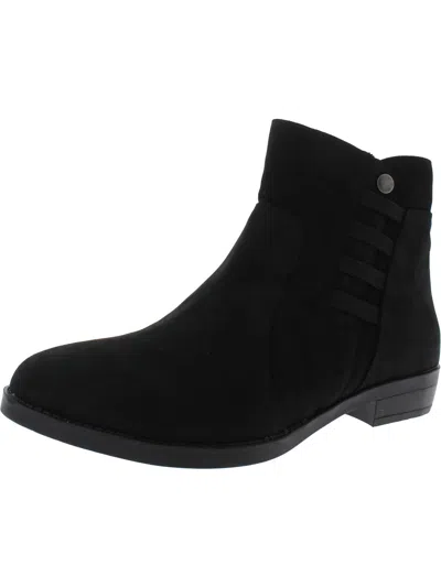 David Tate Amore Womens Faux Suede Booties Ankle Boots In Black