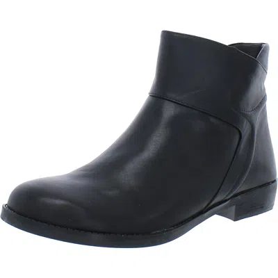 David Tate Ania Womens Leather Stacked Heel Ankle Boots In Multi