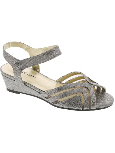 David Tate Annie Womens Comfort Insole Manmade Heels In Silver