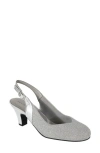 David Tate Avenue Slingback Pump In Silver
