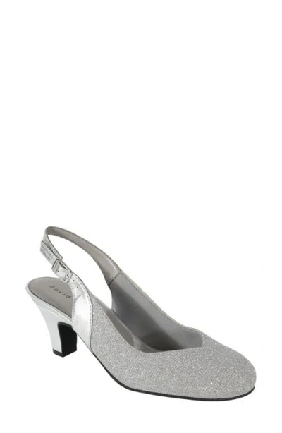 David Tate Avenue Slingback Pump In Silver