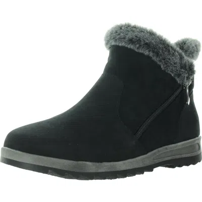 David Tate Bacilia Womens Faux Fur Suede Ankle Boots In Multi