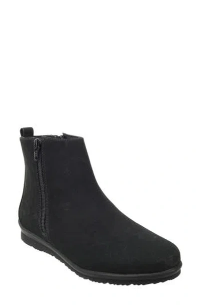 David Tate Caddy Waterproof Bootie In Black Suede