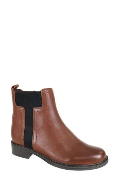 David Tate Casita Leather Bootie In Brown