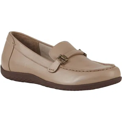 David Tate Castle Womens Leather Comfort Loafers In Grey