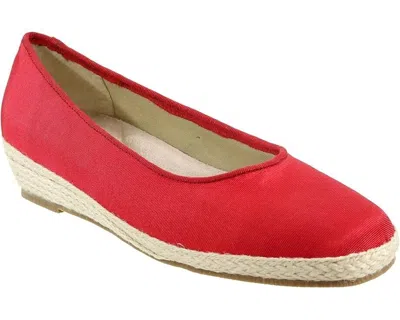 David Tate Chill Espadrille Women's Us 7 Red Round Toe Slip-on Shoes Khd536