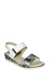 David Tate Civic Slingback Sandal In White Multi