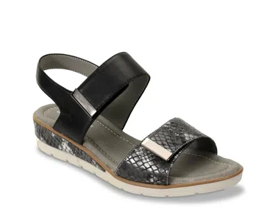 David Tate Civic Wedge Sandal In Black