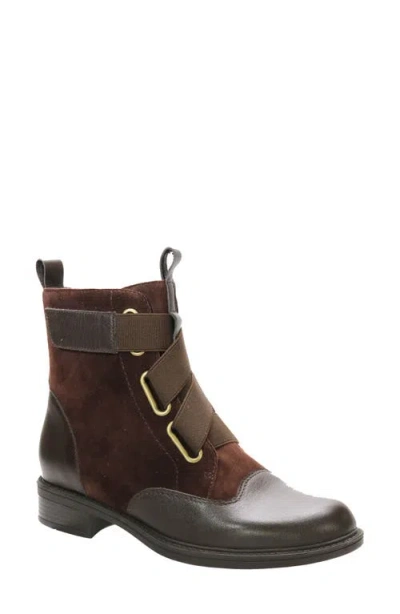David Tate Club Water Resistant Bootie In Brown/brown Combo
