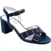 David Tate Cocktail Ankle Strap Sandal In Navy Satin