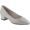 David Tate Colette Cap Toe Pump In Gray