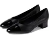David Tate Colette Women's 8.5 Black Nappa Leather Slip-on Stylish Pumps Zpo77 (black,8.5) In Black