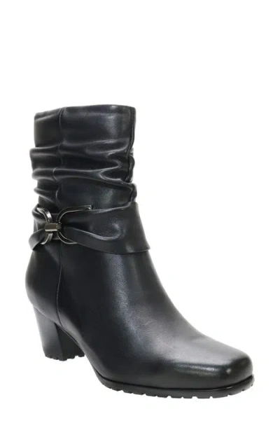 David Tate Corona Slouch Bootie In Black Lamb