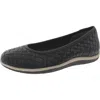 David Tate Dazzle Womens Leather Ballet Flats In Black