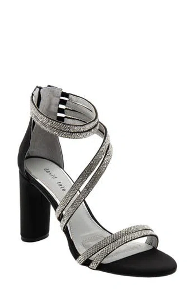 David Tate Evening Rhinestone Sandal In Black